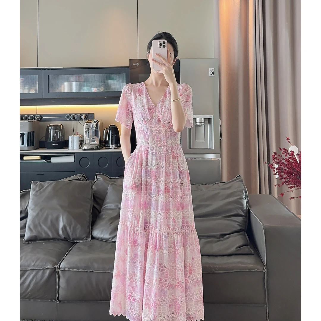 Zwinnie/詹维尼【粉色水波纹-独家系列】连衣裙 GYT202520