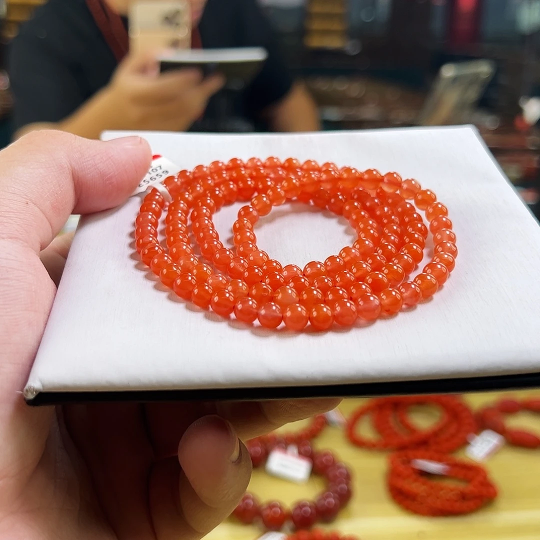 南红玛瑙未镶嵌手链