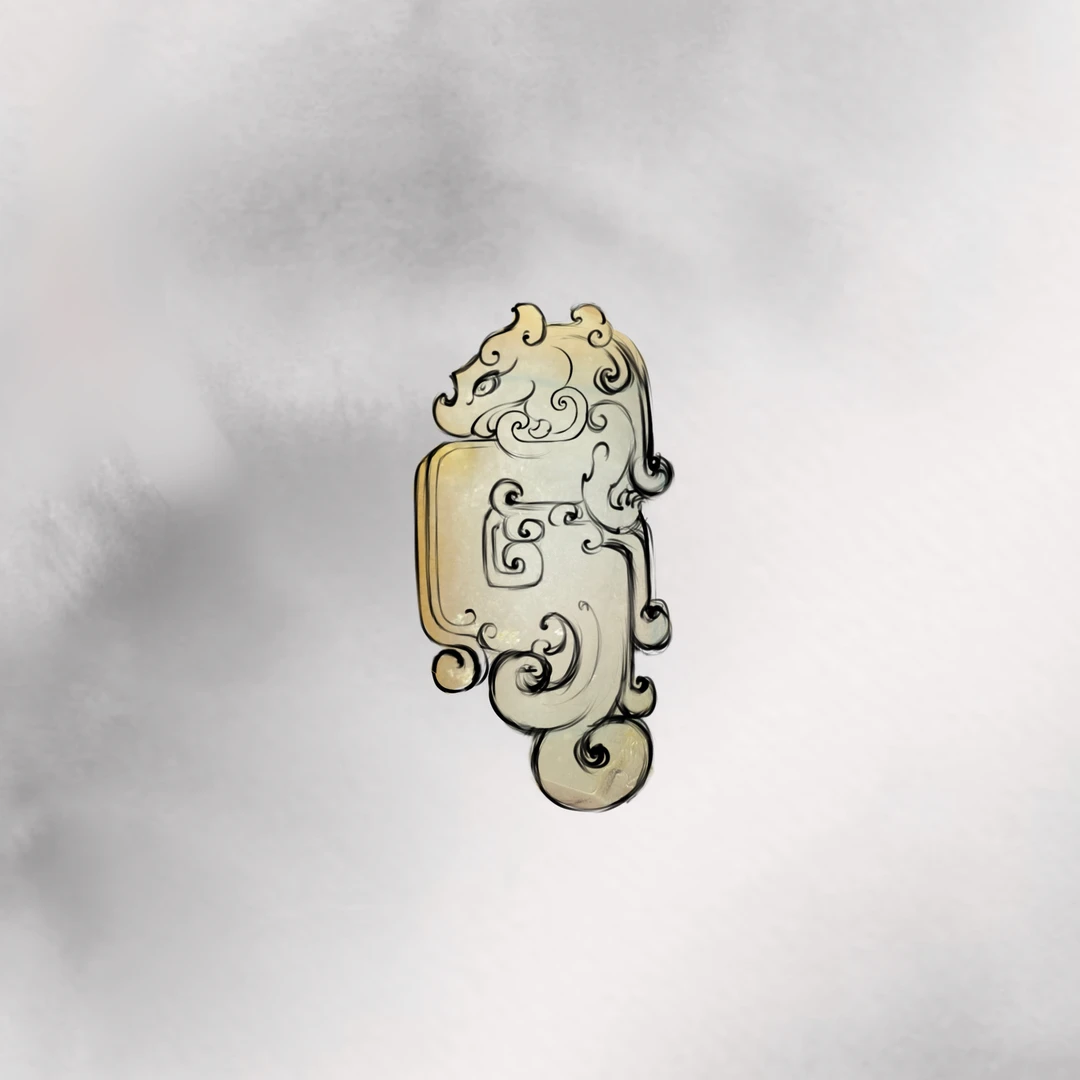 天然缅甸A货翡翠仿古龙牌吊坠雕刻定制包工