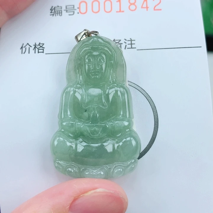 颈饰银S925镶嵌翡翠