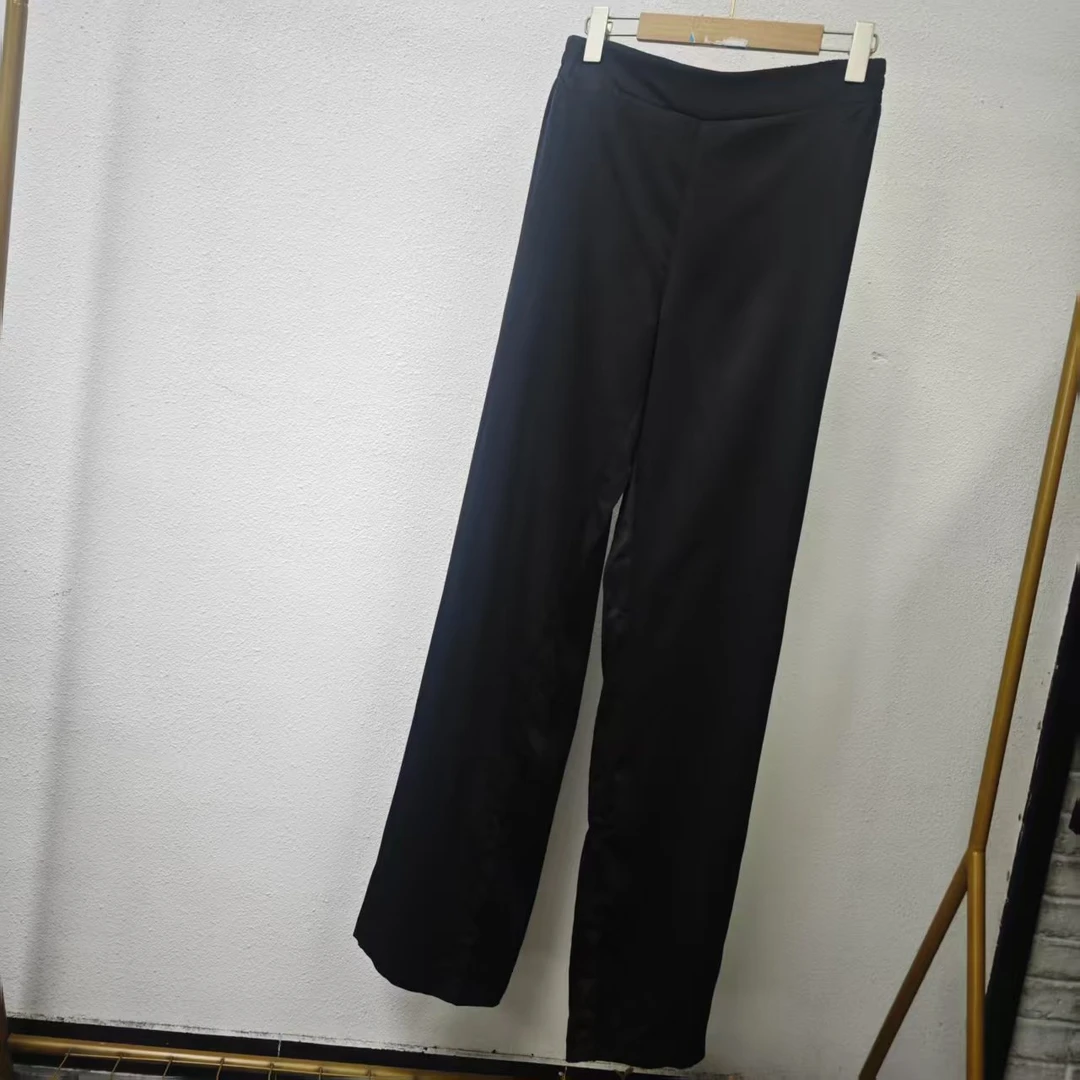 唯琳剪标 C3-3-3306款 黑色直筒休闲裤