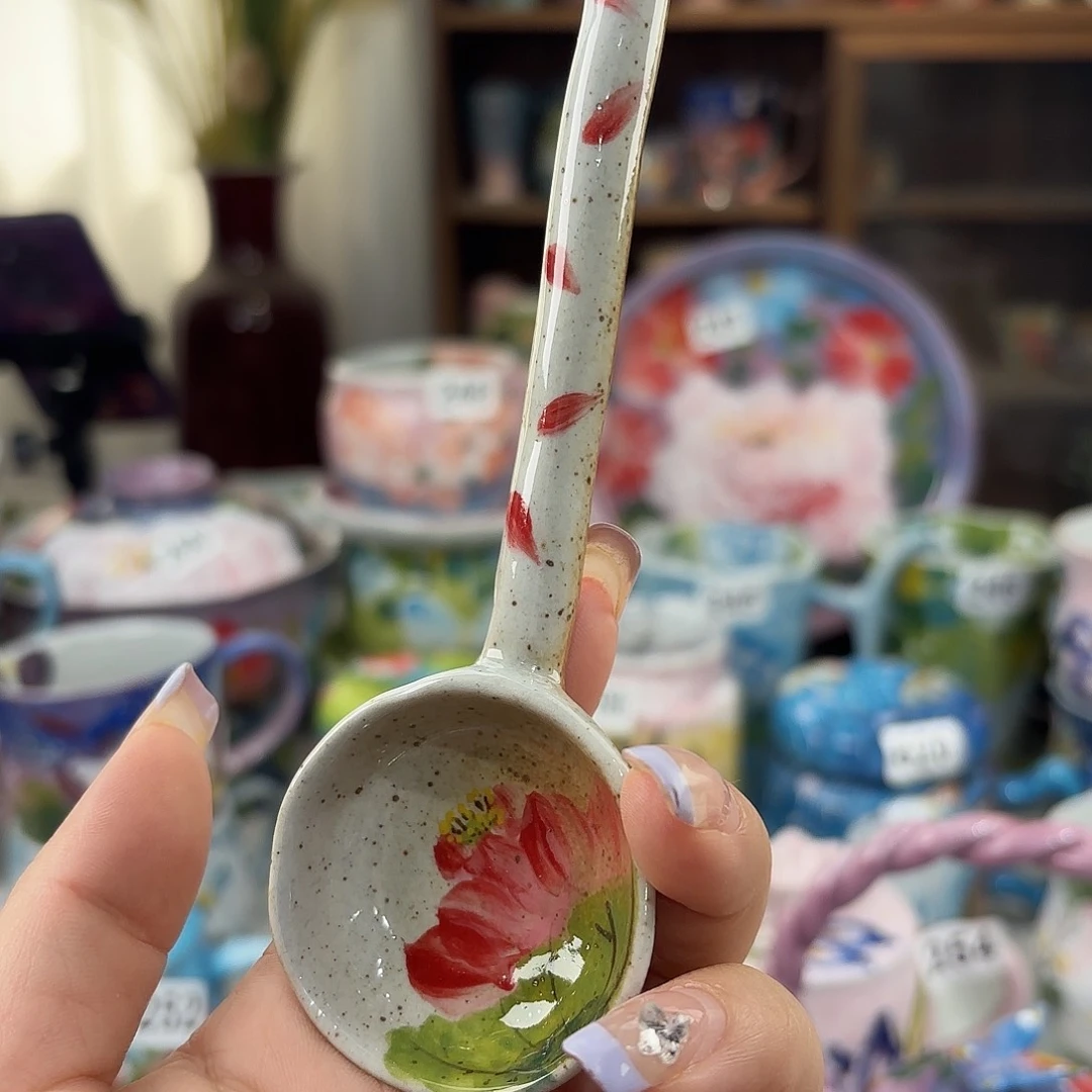 瓷片景德镇手绘高温釉下彩陶瓷茶具