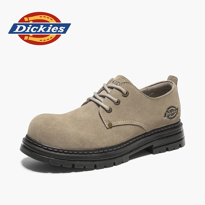 Dickies商务休闲皮鞋男士工装鞋时尚英伦风低帮固特异男鞋马丁靴