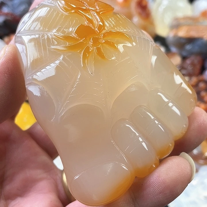 未镶嵌天然玛瑙/玉髓火*人