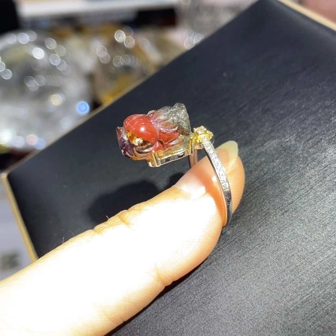 珠宝半成品银S925镶嵌水晶极光23