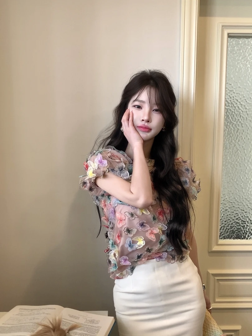 LUYUANR 纯手工蝴蝶缝制～原创设计立体上衣