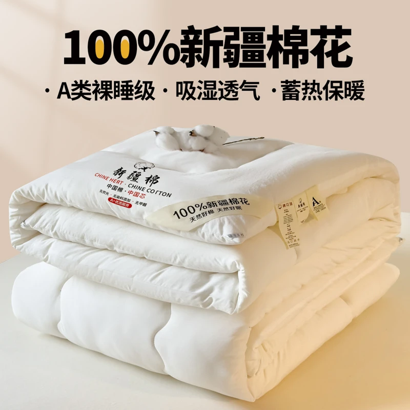 A类母婴级100%新疆棉花被子加厚冬被芯冬被春秋被