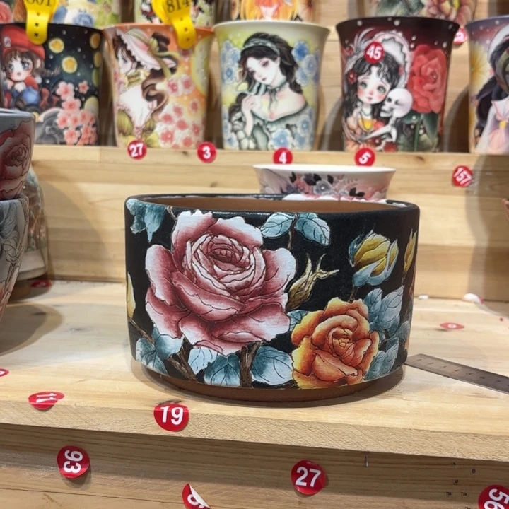 景德镇手绘花盆陶瓷17/11