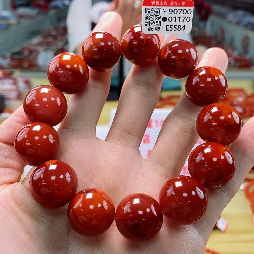 南红玛瑙典藏  19mm 多样性发一未镶嵌