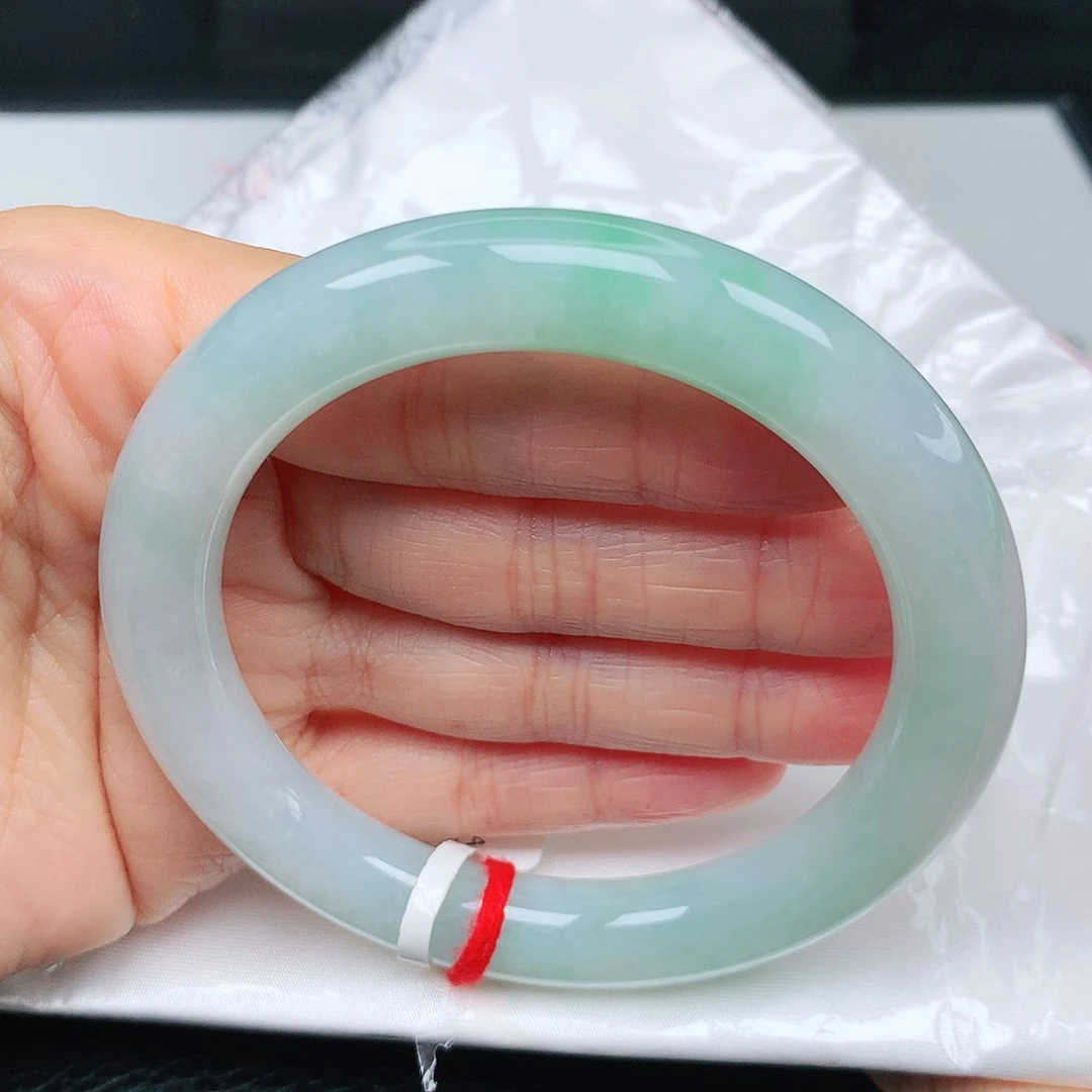 未镶嵌手镯（圆镯）翡翠冰润果绿27
