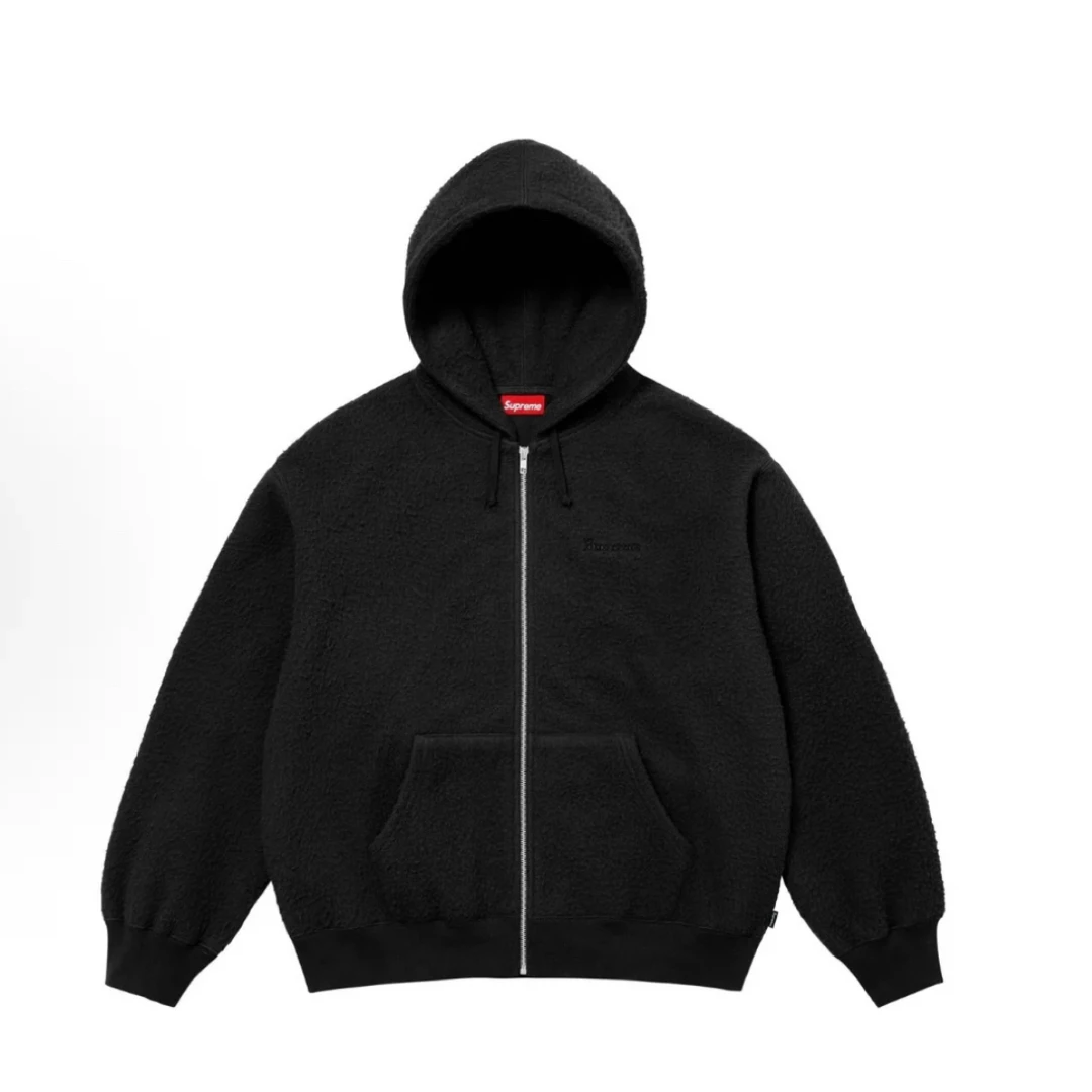 Supreme FW24 Pilled Zip Up Hooded Sweatshirt 毛绒拉链卫衣