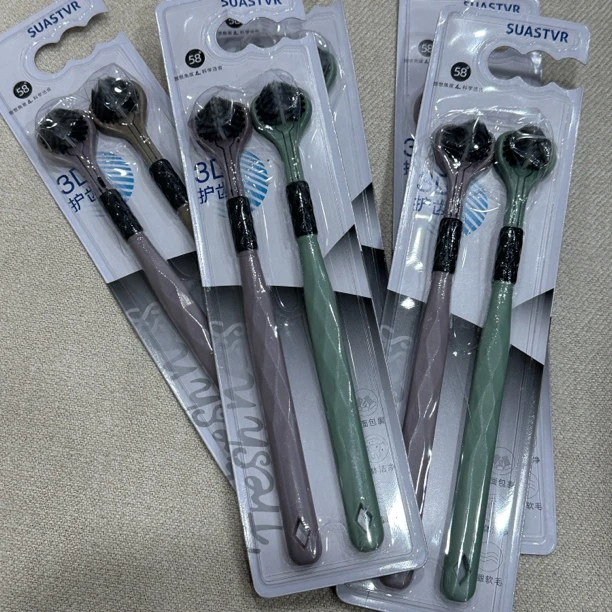 三面立体包裹式牙刷    软毛   发5包 （10支）不挑色