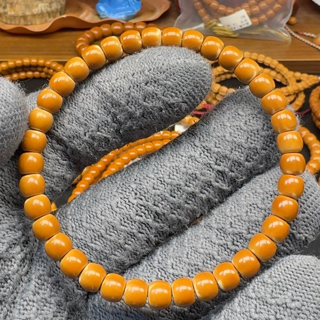 手串/手链橄榄核6.3老挝正三花核尖单圈微白