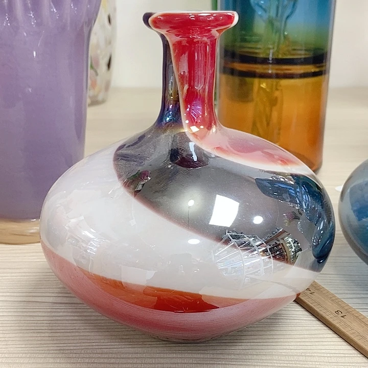 牛****花琉璃花瓶高度22厘米2厘米