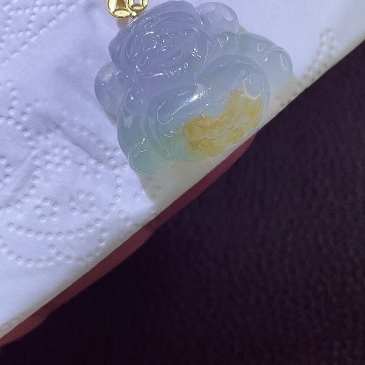 颈饰18K金镶嵌翡翠翡翠