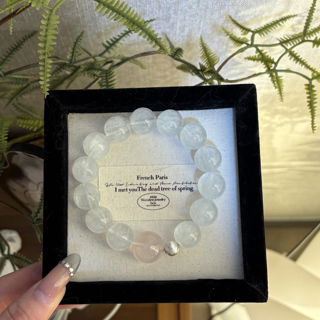 【白桃汽水】拉丝萤石设计款手串 珠宝多样性 发其一