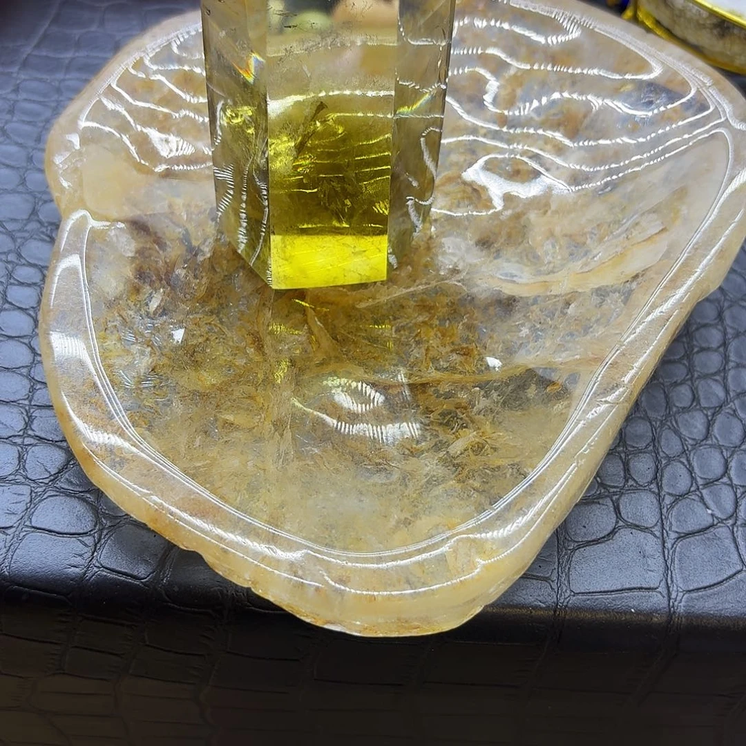 摆件未镶嵌水晶钰*碗，柱