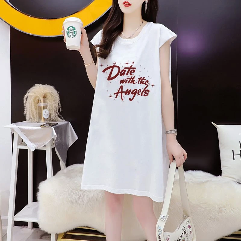 纯棉遮屁股潮牌大版宽松无袖背心女中长新爆款100-300斤胖MM上衣