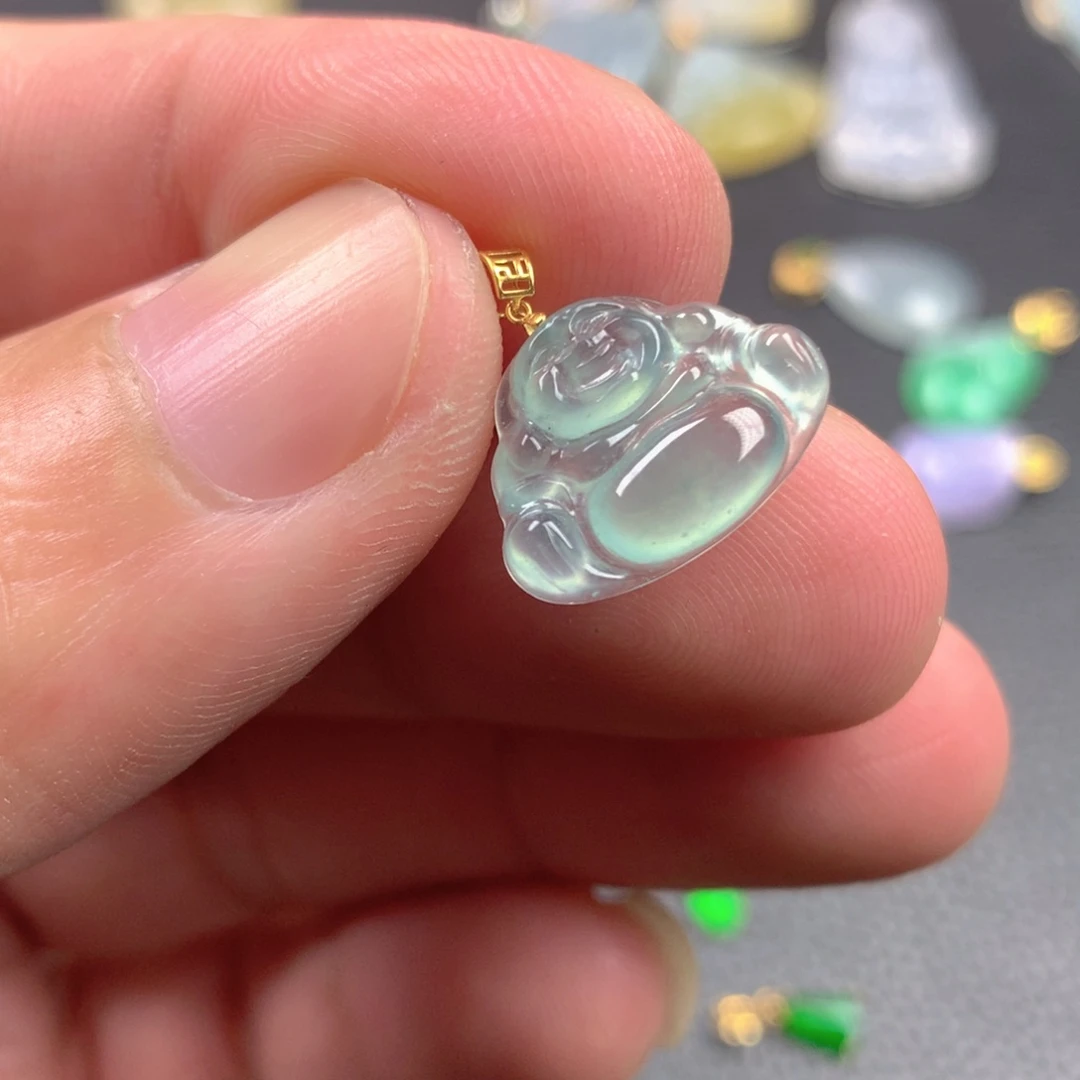 【闪购商品】颈饰18K金镶嵌翡翠翡翠