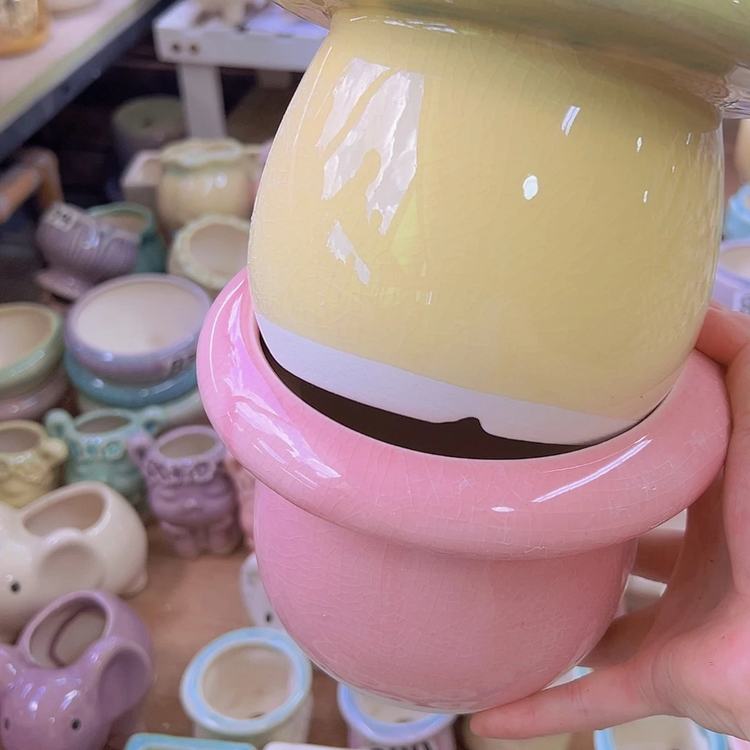 陶瓷花盆当场满12包邮