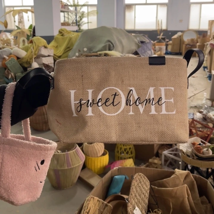 麻材质方形收纳盒