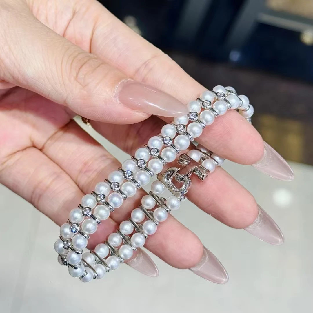 淡水珍珠设计款宫廷风手链ins风 百搭时尚款