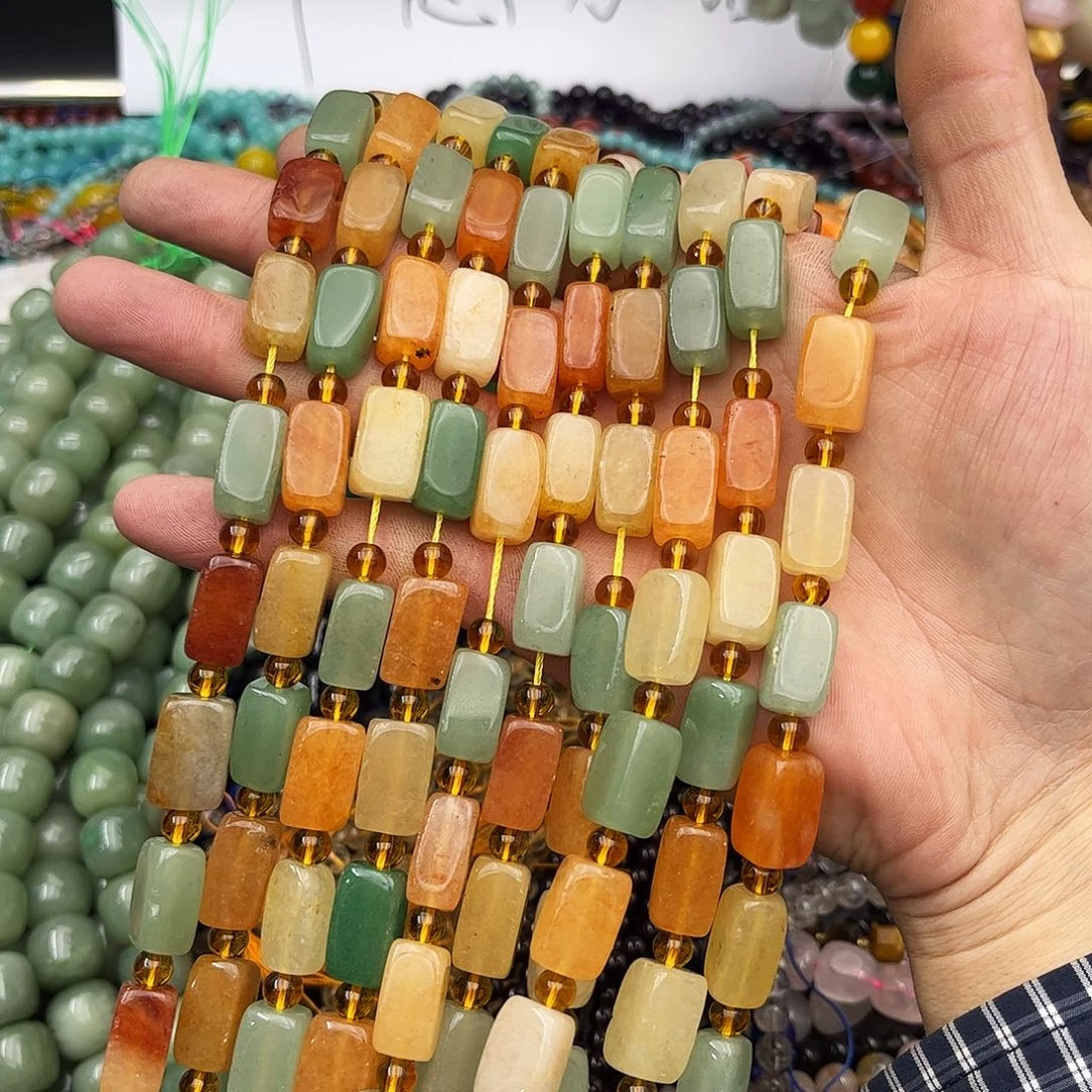 玛瑙/玉髓未镶嵌珠宝半成品福禄寿长方体9*17