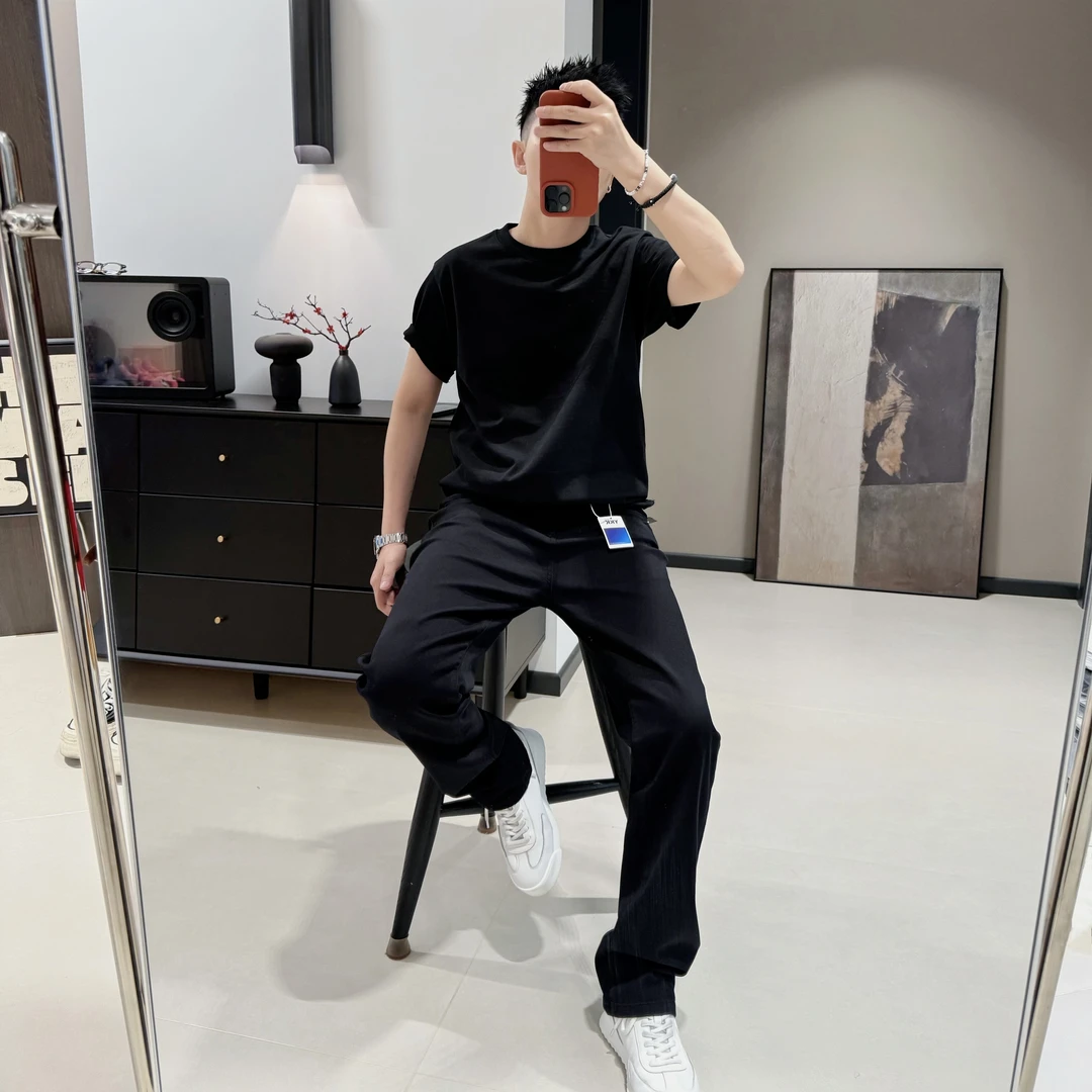 8831拉腿神器防褪色直筒牛仔裤