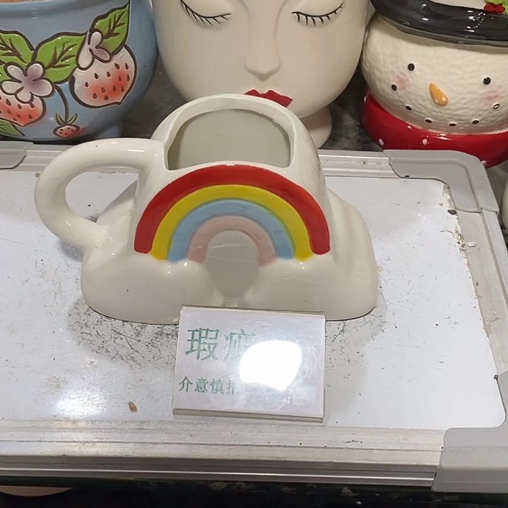紫砂花盆多肉植物盆瑕疵有孔
