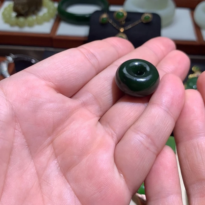 和田玉颈饰银S925镶嵌