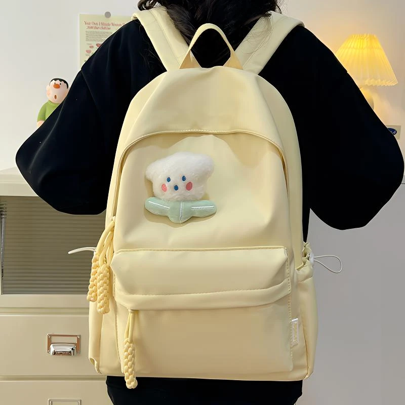 少女森系高中生初中生女生包包小学生小清新百搭双肩包拉链大学生