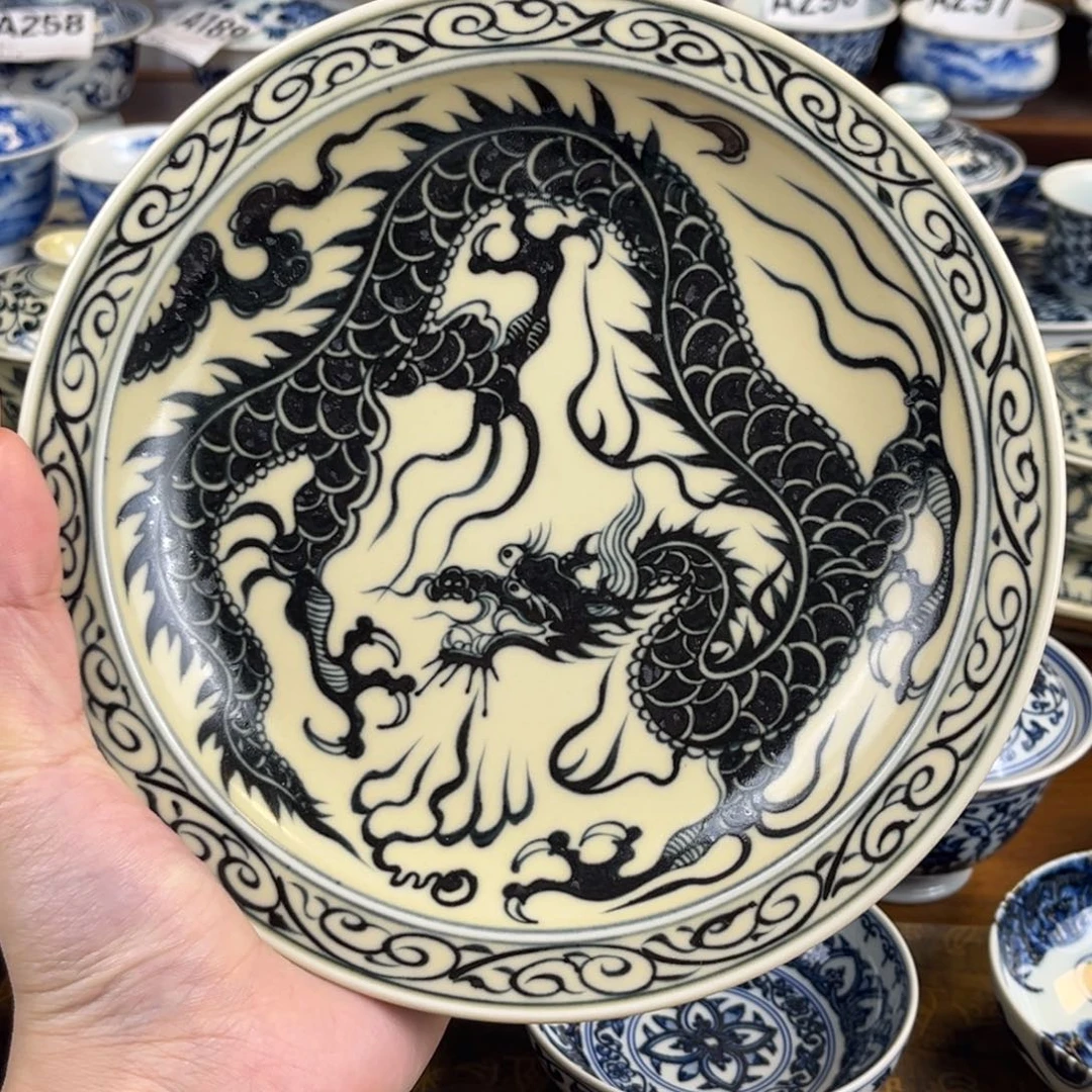 沙***暴微瑕二号釉铠甲龙壶承
