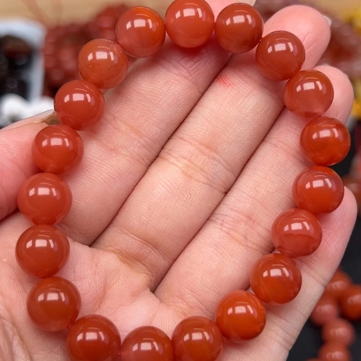 南红玛瑙未镶嵌手链