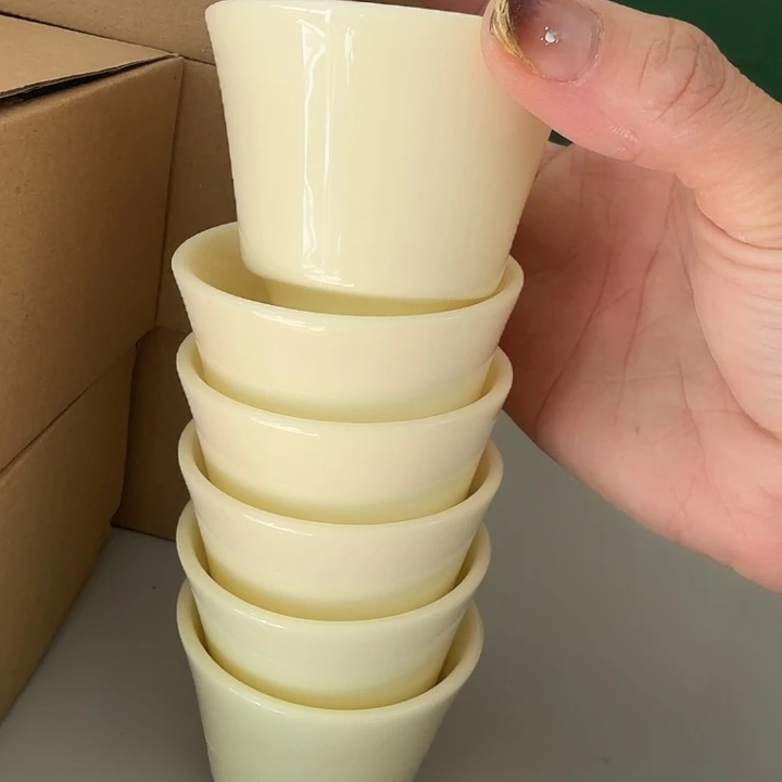 高端羊脂玉茶杯六个一组