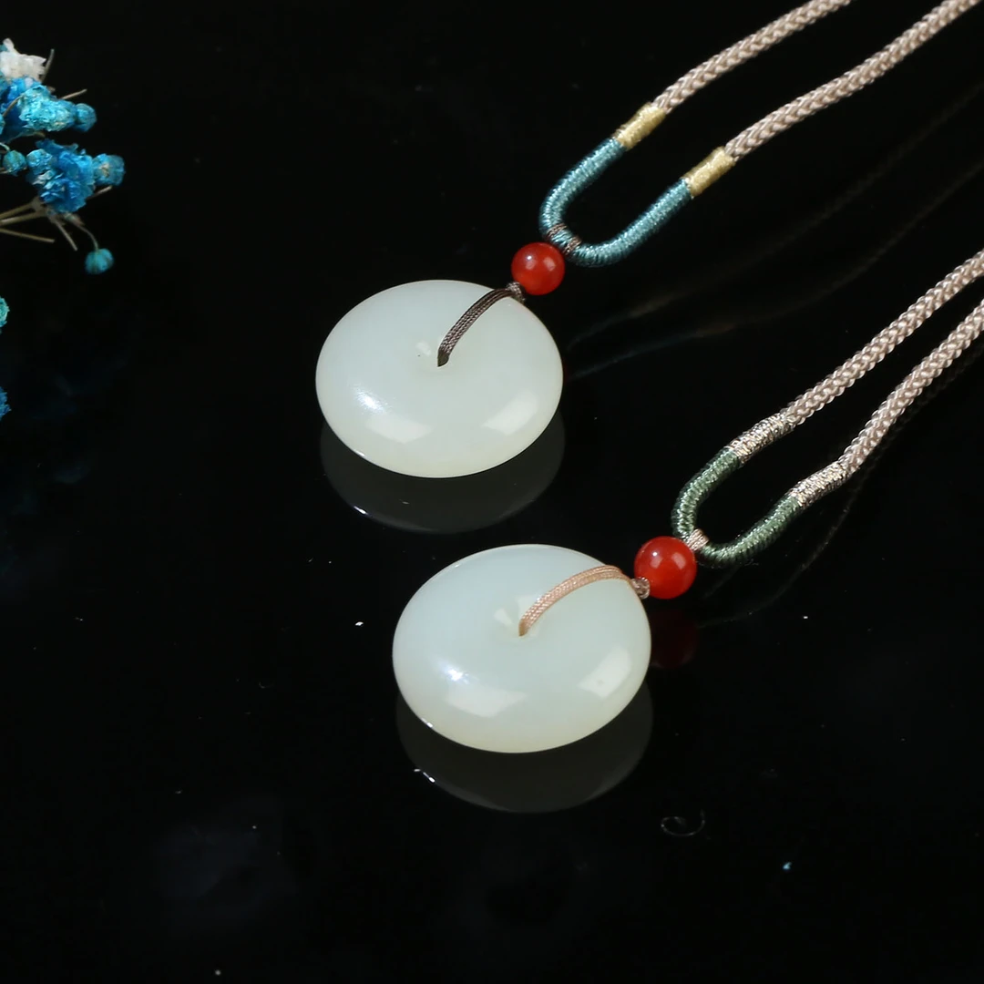 HW【麦子家族618大促】天然和田玉挂件平安扣多样性发1 PDZ369