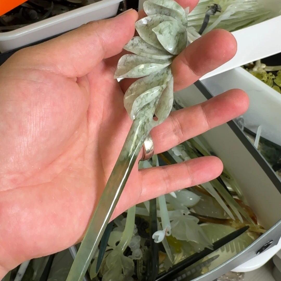 未镶嵌蛇纹石玉发饰