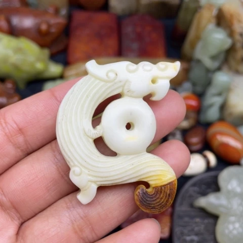 和田玉未镶嵌颈饰78