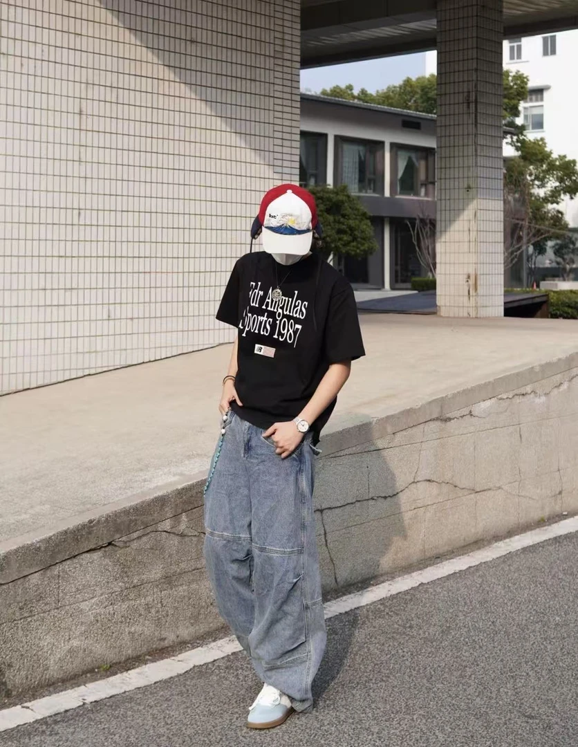 FD经典旗帜印花纯棉宽松短袖