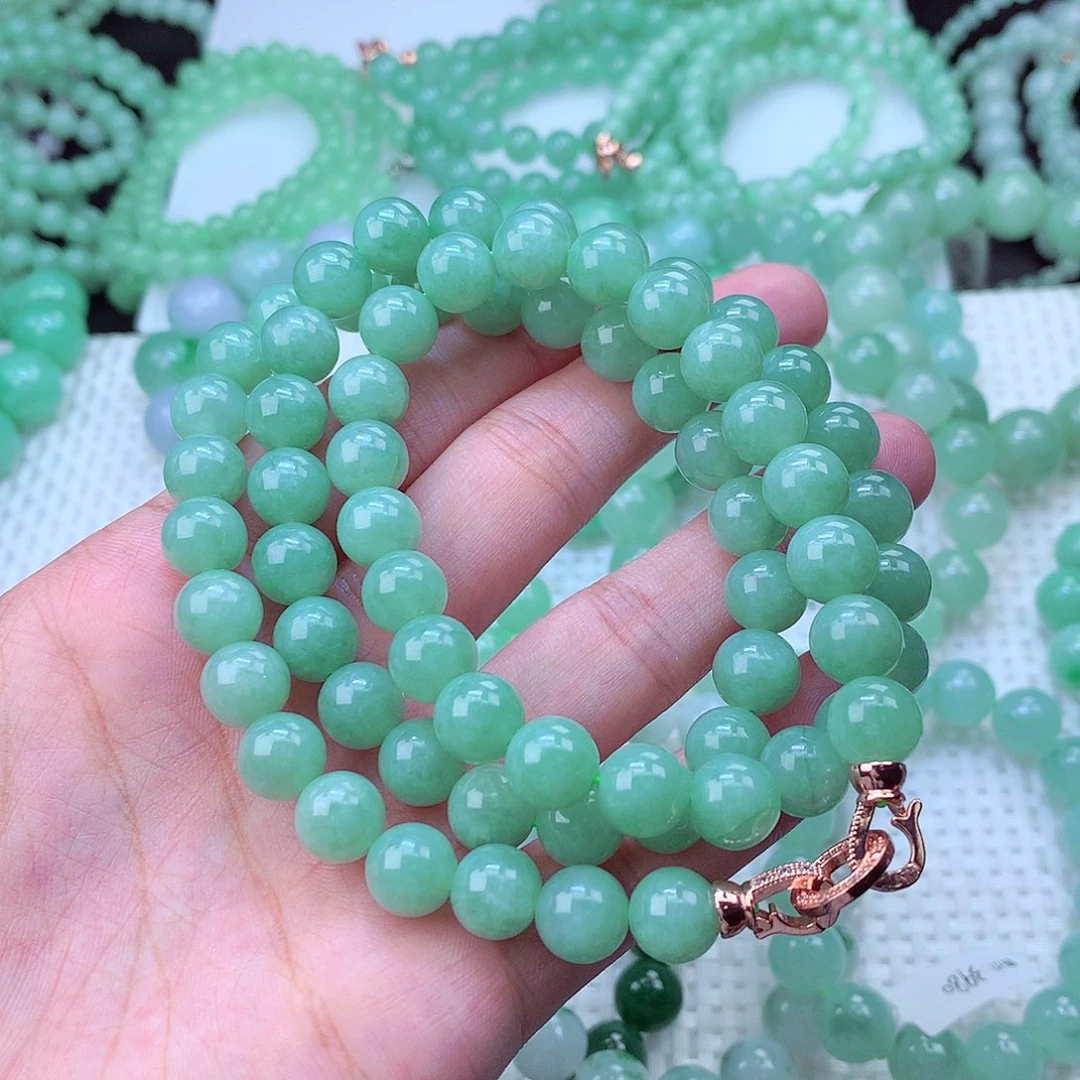 翡翠未镶嵌毛衣链