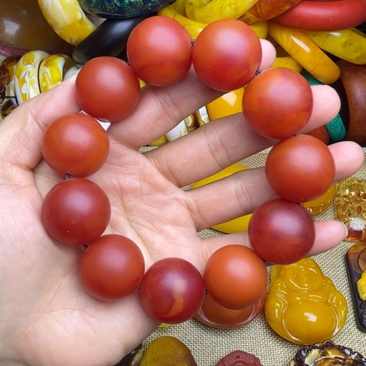 琥珀未镶嵌手链蜜蜡