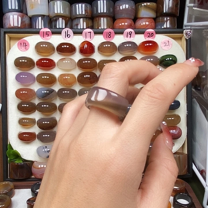 f***e玛瑙/玉髓未镶嵌戒指