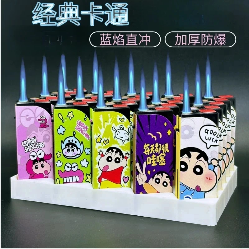 新款包画加厚加大蓝焰直冲创意个性防风打火机批发超市实惠潮流