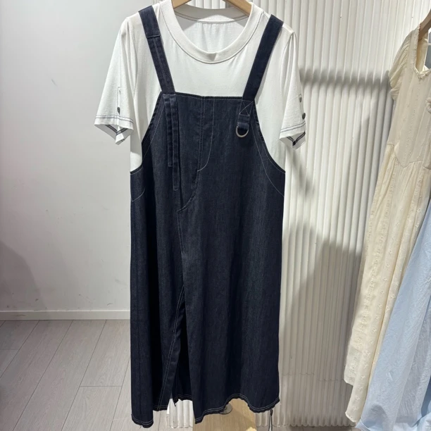 洁牌假两件连衣裙夏季时尚休闲连衣裙LK27B109