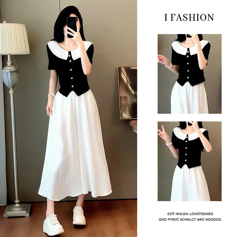 慵懒风宽松时尚套装女2025年夏季新款小个子减龄上衣阔腿裤两件套