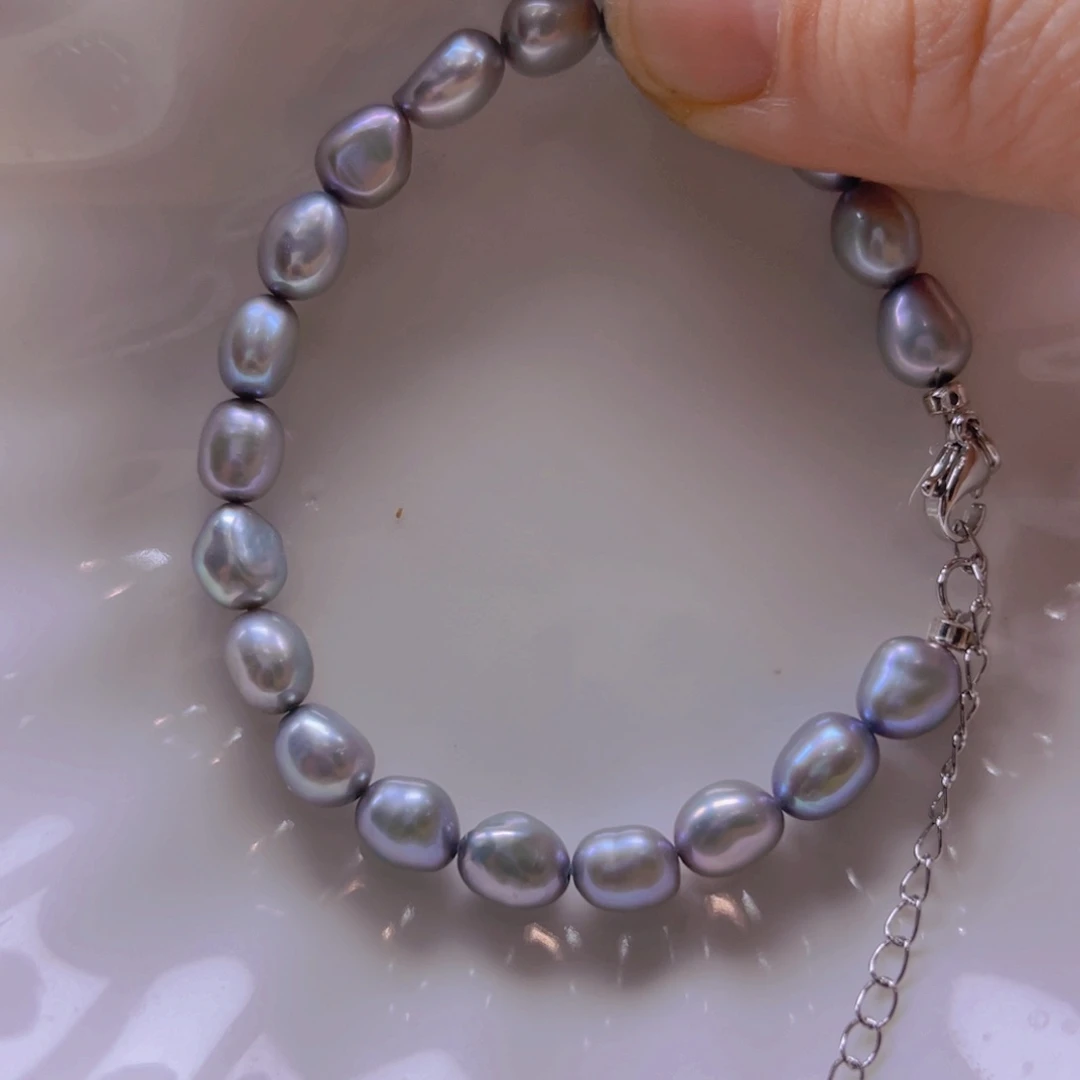 淡水珍珠手绳合金