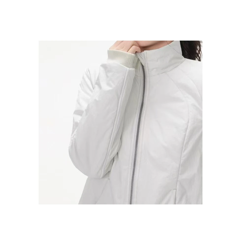 修身型立领长袖女常规袖厚款棉服女款时尚户外防水
