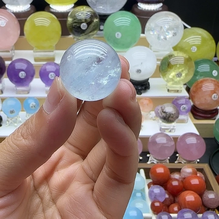 未镶嵌珠宝半成品水晶22mm海蓝宝