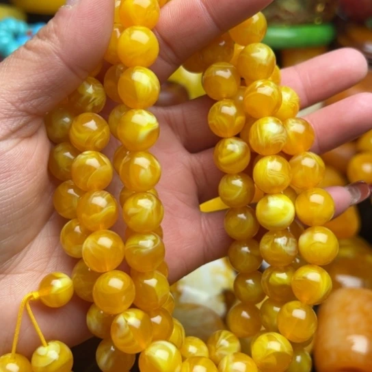 琥珀手串未镶嵌蜜蜡