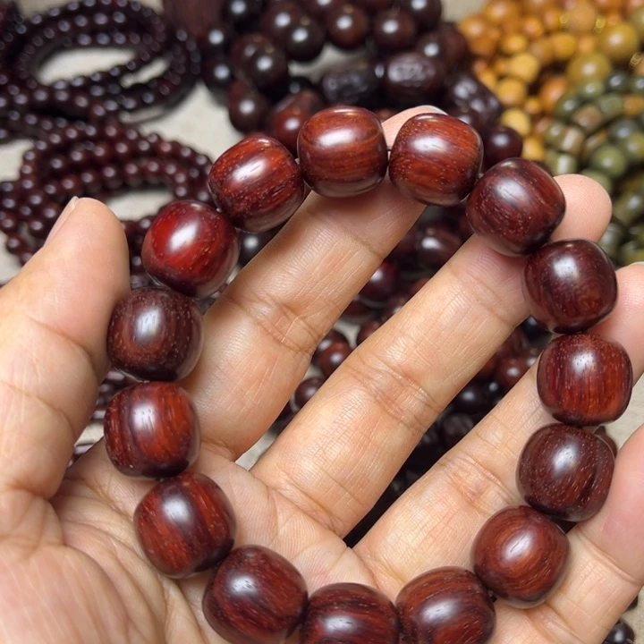 端景台紫檀木类印度小叶紫檀1.5老型珠无油无蜡