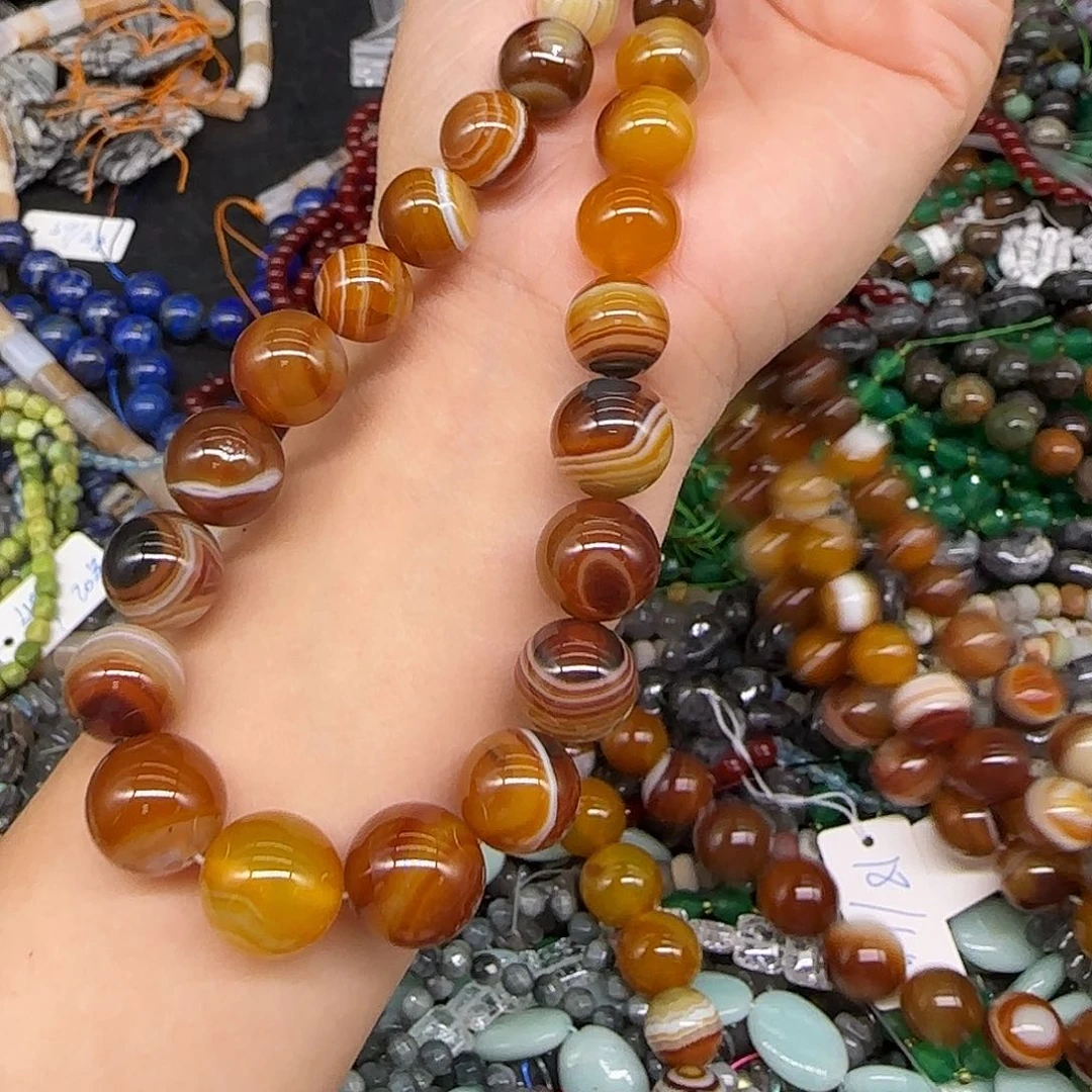 玛瑙/玉髓合金珠宝半成品玛瑙塔链一条